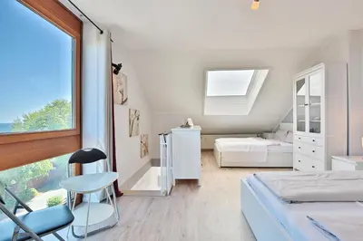 Ein Sitzbereich in der Unterkunft Haus Adria Haus Adria Appartement 29