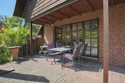 Ein Patio oder anderer Außenbereich in der Unterkunft Ferienhaus Seeweg 1 Ferienhaus Seeweg 1