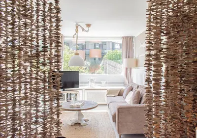 Ein Sitzbereich in der Unterkunft Ferienwohnung Sommersitz - Scharbeutz