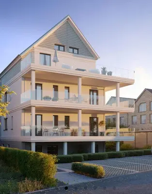 Das Gebäude in dem sich die Ferienwohnung befindet