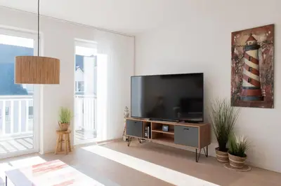 TV/Unterhaltungsangebot in der Unterkunft Komfortable Ferienwohnung Brise 17 in idealer Lage in Haffkrug