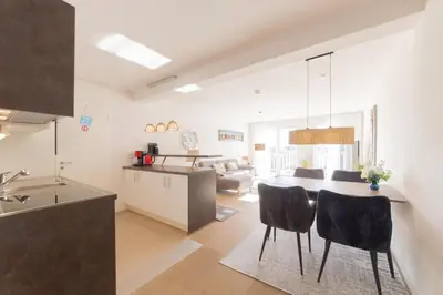 Küche/Küchenzeile in der Unterkunft Komfortable Ferienwohnung Brise 17 in idealer Lage in Haffkrug
