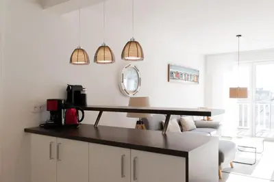 Küche/Küchenzeile in der Unterkunft Komfortable Ferienwohnung Brise 17 in idealer Lage in Haffkrug
