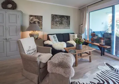 Ein Sitzbereich in der Unterkunft Sweet Home