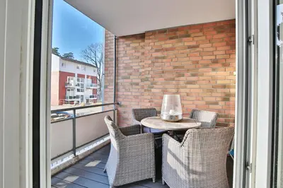 Ein Sitzbereich in der Unterkunft Residenz Ostseestrand Appartement 3