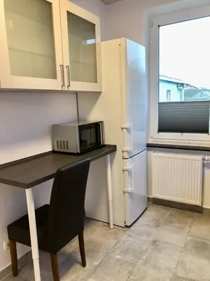 Küche/Küchenzeile in der Unterkunft Erdgeschoss-Appartement mit Seeblick