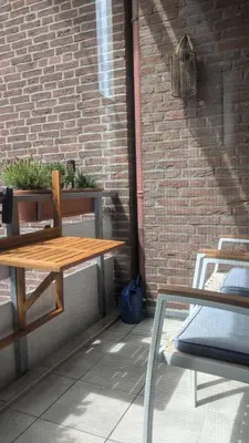 Ein Balkon oder eine Terrasse in der Unterkunft Travemünde Kleine Perle