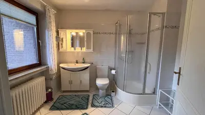 Ein Badezimmer in der Unterkunft Travemünde Kleine Perle