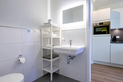 Küche/Küchenzeile in der Unterkunft Pier 67 Kleine Perle Neustadt
