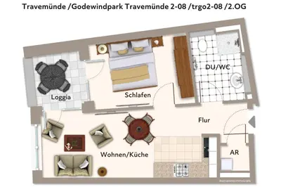 Grundriss der Unterkunft Godewindpark Travemünde Godewindpark Travemünde 2-08