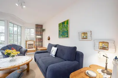 Ein Sitzbereich in der Unterkunft OST29b Ferienwohnung Muschelbank