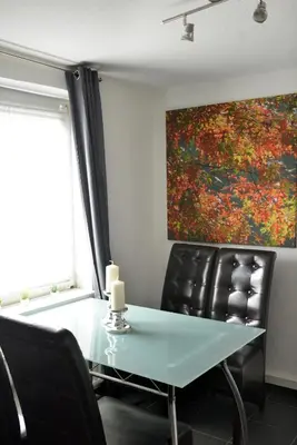 Ein Sitzbereich in der Unterkunft Wohnung Steuerbord