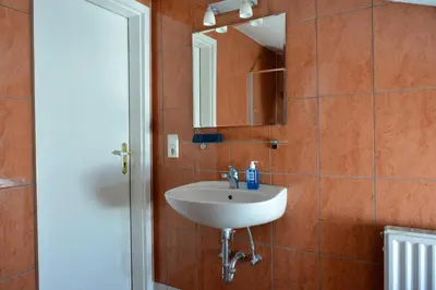 Ein Badezimmer in der Unterkunft Backbord