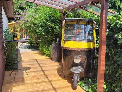Ein Garten an der Unterkunft Bungalow Küstenherz-Timmendorf