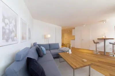 Ein Sitzbereich in der Unterkunft Ferienwohung BeachSide No 20