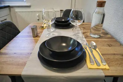 Getränke in der Unterkunft HejU - Parking - Kitchen - Netflix - Kingsize Bett