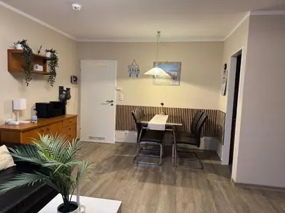 Ein Sitzbereich in der Unterkunft G&G Ferienwohnung Scharbeutz