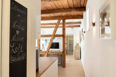 TV/Unterhaltungsangebot in der Unterkunft Ferienwohnung Nordic Nature Loft in Travemünde direkt in der Vorderreihe inkl Privatsauna