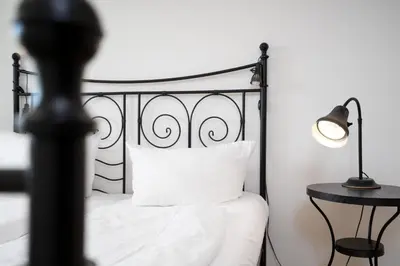 Ein Bett oder Betten in einem Zimmer der Unterkunft Strand Domizil MeerZeit