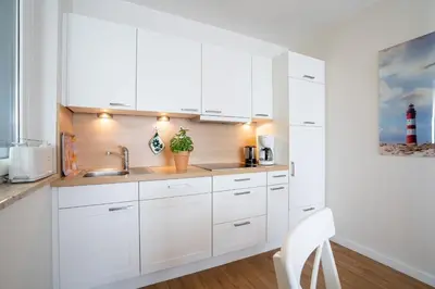 Küche/Küchenzeile in der Unterkunft Haus Meeresstrand Buddelschiff