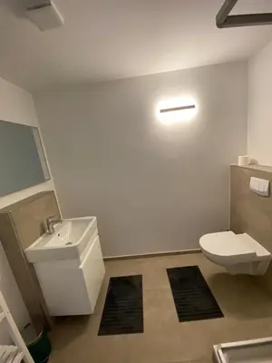 Ein Badezimmer in der Unterkunft Haus Wesloer Landstraße 6b für 4 Personen