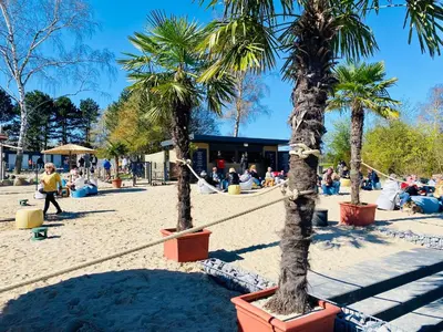 Ein Garten an der Unterkunft 