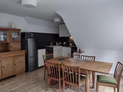Küche/Küchenzeile in der Unterkunft Fewo nahe der Ostsee bei Lübeck