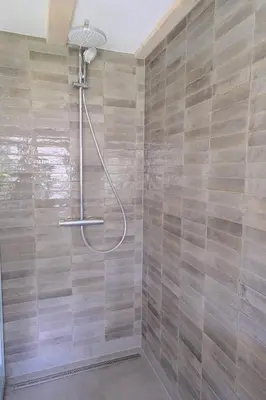 Ein Badezimmer in der Unterkunft Gutshaus KVH FeWo Lübeck