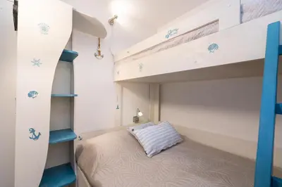 Ein Bett oder Betten in einem Zimmer der Unterkunft Ferienpark Sierksdorf App 202 - Strandlage