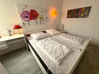 Ein Bett oder Betten in einem Zimmer der Unterkunft Ferienpark Sierksdorf App 320 - Strandlage