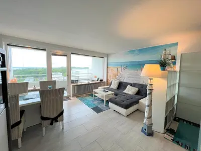 Ein Sitzbereich in der Unterkunft Ferienpark Sierksdorf App 337 - Strandlage