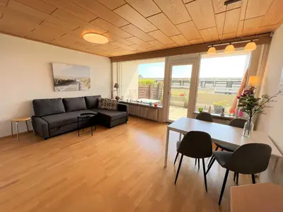 Ein Sitzbereich in der Unterkunft Ferienpark Sierksdorf App 485 - Strandlage