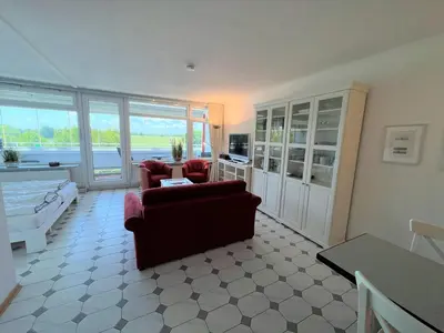 Ein Sitzbereich in der Unterkunft Panoramic App B02-10