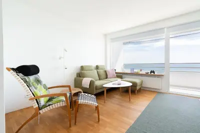 Ein Sitzbereich in der Unterkunft Ferienpark Sierksdorf App 340 - Strandlage