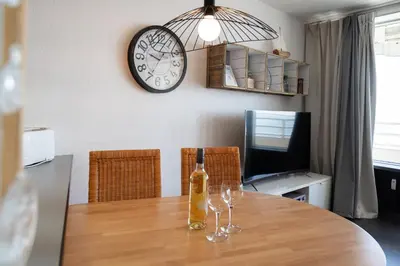 Ein Sitzbereich in der Unterkunft Ferienpark Sierksdorf App 531 - Strandlage