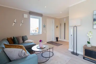 Ein Sitzbereich in der Unterkunft Ferienwohnung 4 Haus Meeresrauschen in Haffkrug