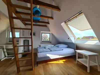 Ein Bett oder Betten in einem Zimmer der Unterkunft Haus Sonnenlicht. Idylle am Ratzeburger See!