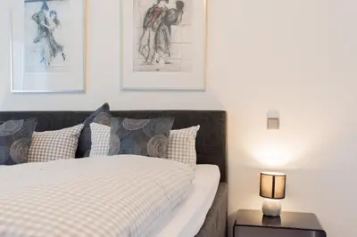 Ein Bett oder Betten in einem Zimmer der Unterkunft Ferienwohnung Sonnendeck 2 Scharbeutz