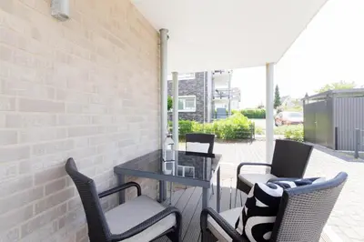 Ein Patio oder anderer Außenbereich in der Unterkunft Ferienwohnung Sonnendeck 2 Scharbeutz