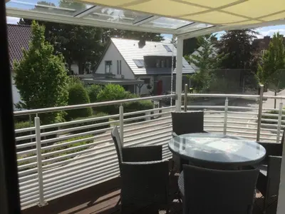 Ein Balkon oder eine Terrasse in der Unterkunft Ostseewellen