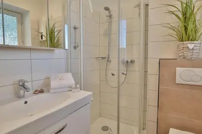 Ein Badezimmer in der Unterkunft Feriendomizil Neue Bergstrasse Little Suite Dream