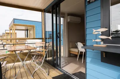 Ein Balkon oder eine Terrasse in der Unterkunft Boje 69