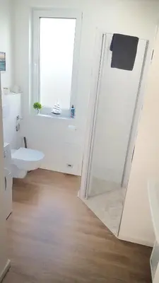 Ein Badezimmer in der Unterkunft Ferienwohnung Trave - Wohlfühlatmosphäre zum Auftanken