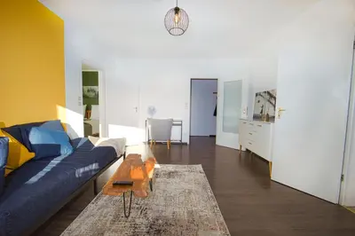 Ein Sitzbereich in der Unterkunft HejU - Luxury Aussicht - Kingsize Bed - Kitchen - Bathtub