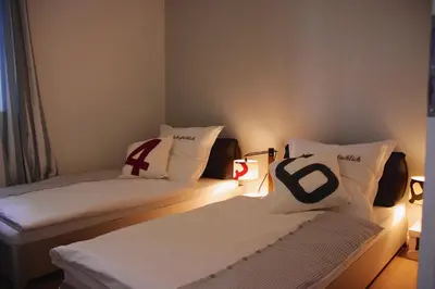 Ein Bett oder Betten in einem Zimmer der Unterkunft Ferienhaus 