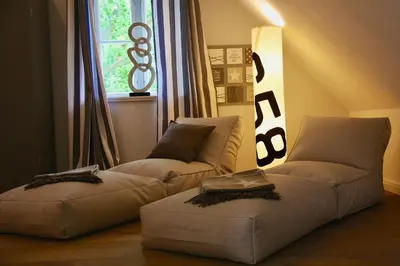 Ein Sitzbereich in der Unterkunft Ferienhaus 