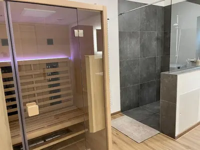 Ein Badezimmer in der Unterkunft Ferienwohnung 1 am Herrenhaus Ahrensbök