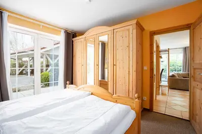 Ein Bett oder Betten in einem Zimmer der Unterkunft BIR9a Ferienwohnung Vahle