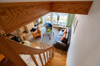Ein Sitzbereich in der Unterkunft DKK7b Ferienwohnung Strandmuschel F