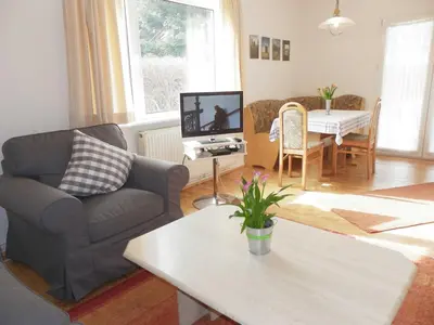 Ein Sitzbereich in der Unterkunft EIC4 Bungalow Bullwinkel